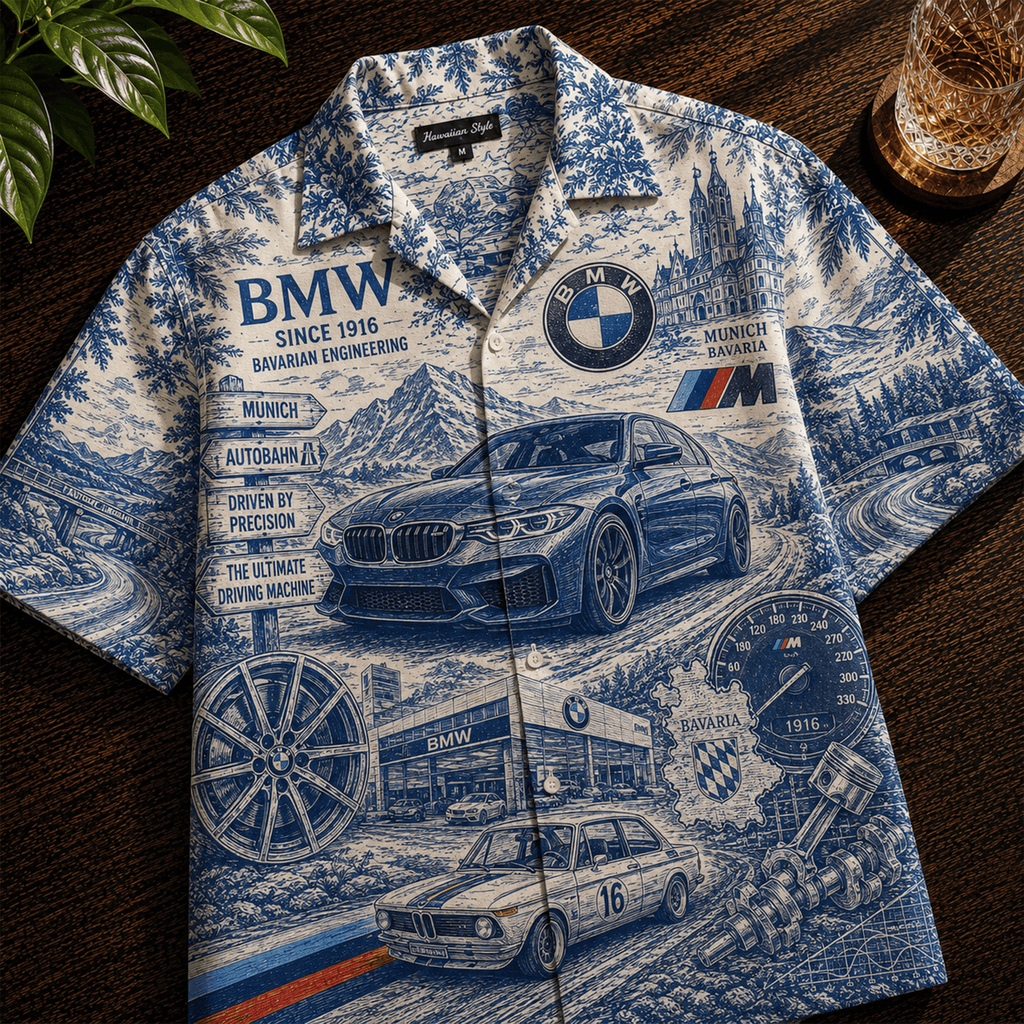 PREMIUM BW HAWAIIAN SHIRT LNTH