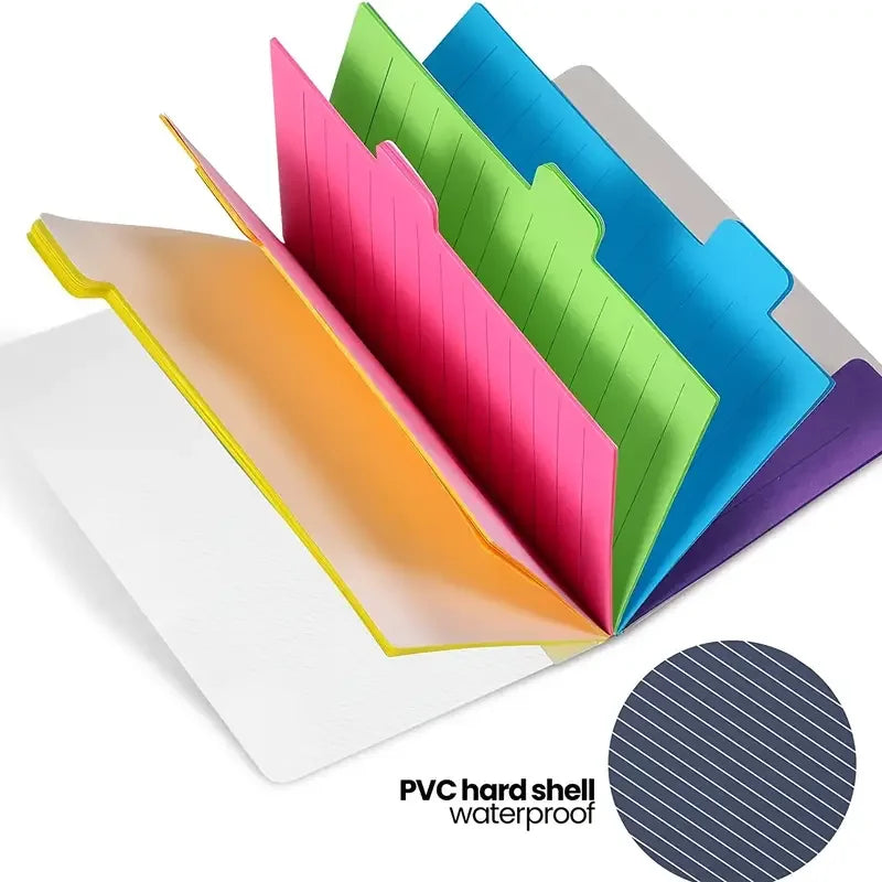 1pc Index Divider Sticky Notes Tabbed Self-Stick Lined Note Pad Ruled Notes Assorted Neon Colors
